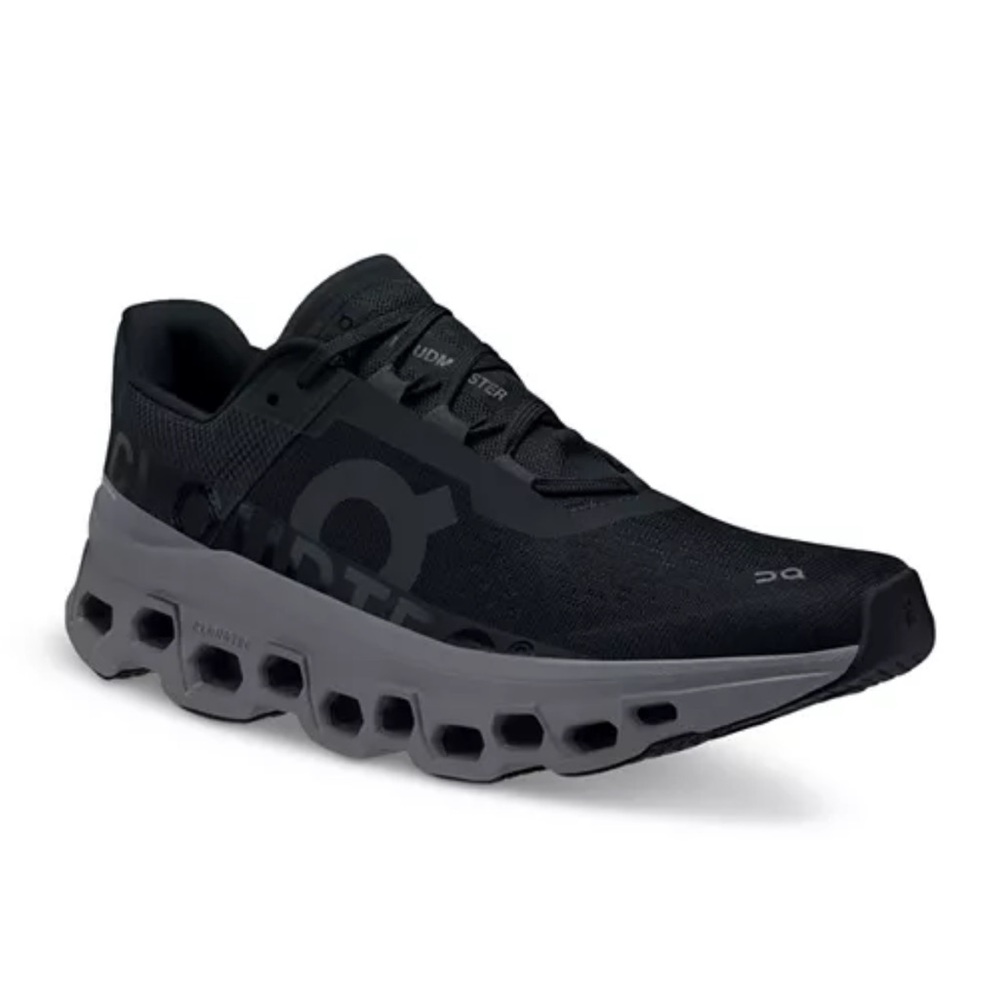 On Running Cloudmonster Road Running Sneakers in Black Magnet